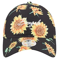 Casquette ajustable noire Cincinnati Bengals Adventure Sunflower 9TWENTY de New Era pour femme