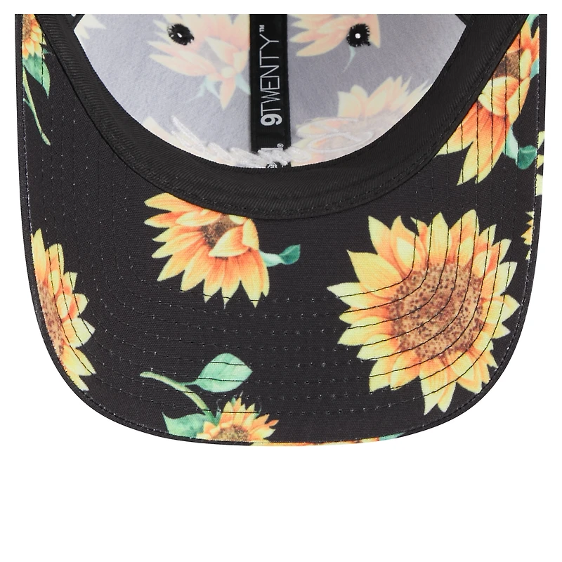 Casquette ajustable noire Cincinnati Bengals Adventure Sunflower 9TWENTY de New Era pour femme