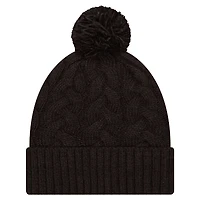 Women's New Era  Black Cincinnati Bengals Cable Cuffed Knit Hat with Pom