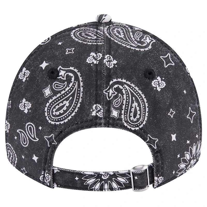 Casquette réglable noire à motif cachemire 9TWENTY des Bengals de Cincinnati New Era pour femme