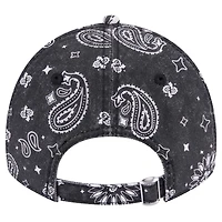 Casquette réglable noire à motif cachemire 9TWENTY des Bengals de Cincinnati New Era pour femme