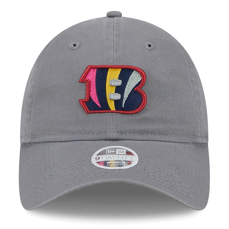 Casquette ajustable 9TWENTY New Era pour femmes, gris, Cincinnati Bengals Color Pack Multi