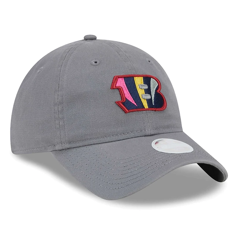 Casquette ajustable 9TWENTY New Era pour femmes, gris, Cincinnati Bengals Color Pack Multi