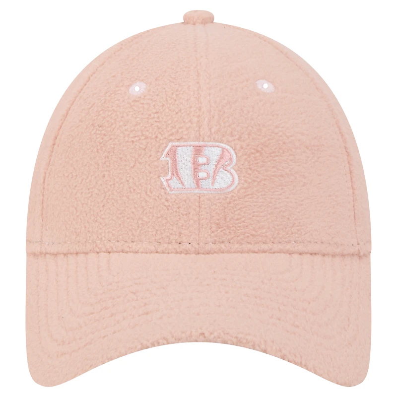 Women's New Era Light Pink Cincinnati Bengals Cozy Sherpa 9FORTY Adjustable Hat