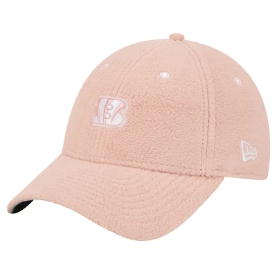 Women's New Era Light Pink Cincinnati Bengals Cozy Sherpa 9FORTY Adjustable Hat