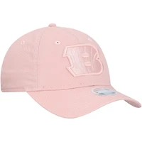 Casquette ajustable New Era Cincinnati Bengals Main 9TWENTY rose clair pour femme