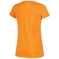 Women's New Era Orange Cincinnati Bengals Enzyme Wash Low V-Neck T-Shirt
