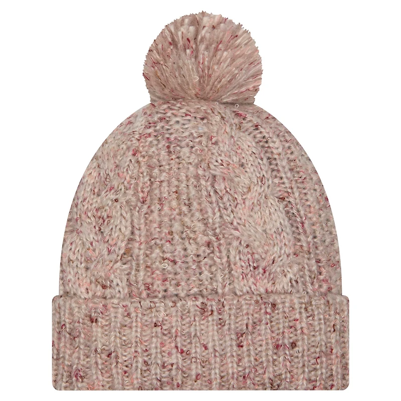 Women's New Era Stone Cincinnati Bengals Trendy Tone Cuffed Knit Hat with Pom