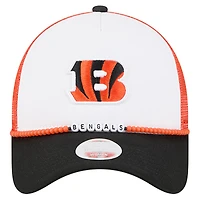 Bracelet d'amitié New Era blanc/noir pour femme des Bengals de Cincinnati, casquette ajustable 9FORTY