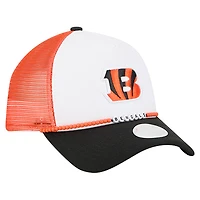 Bracelet d'amitié New Era blanc/noir pour femme des Bengals de Cincinnati, casquette ajustable 9FORTY