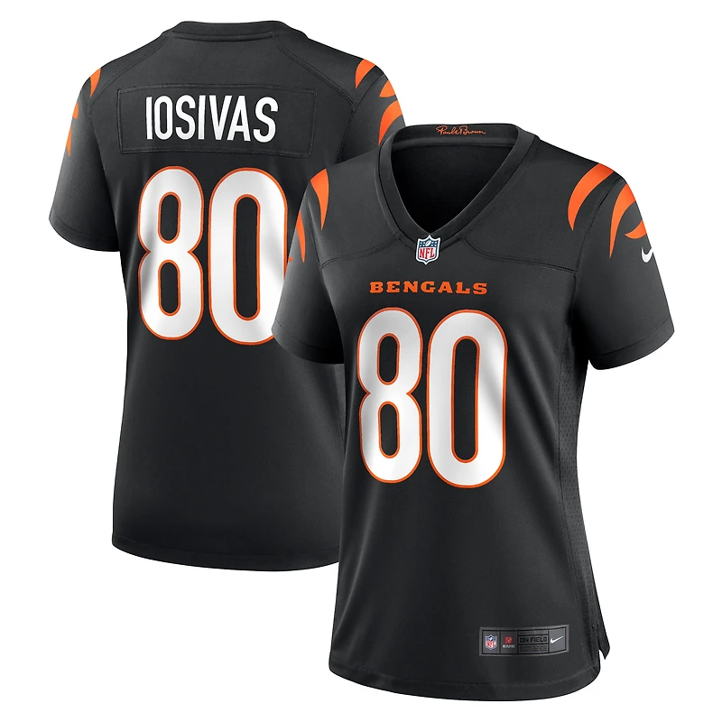 Maillot de match l'équipe Nike Andrei Iosivas pour femme, noir, des Bengals Cincinnati