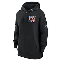 Women's Nike Black Cincinnati Bengals 2023 NFL Crucial Catch Club Pullover Hoodie