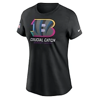 Women's Nike  Black Cincinnati Bengals 2024 NFL Crucial Catch Tri-Blend T-Shirt