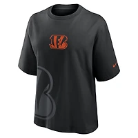 T-shirt boxy Nike noir Cincinnati Bengals pour femme