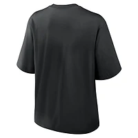 T-shirt Nike noir pour femme, coupe décontractée, boxy, Essential Script, Cincinnati Bengals