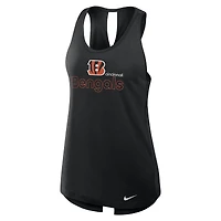 Women's Nike Black Cincinnati Bengals  Open-Back Crisscross Dri-FIT Tank Top
