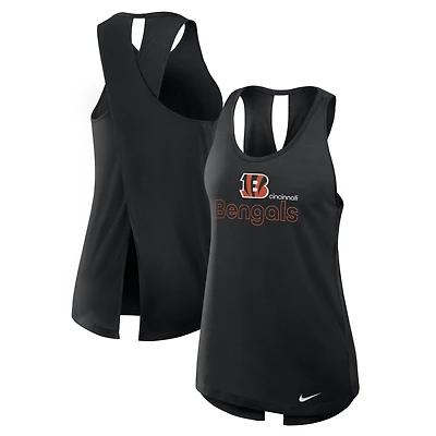 Women's Nike Black Cincinnati Bengals  Open-Back Crisscross Dri-FIT Tank Top