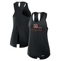 Women's Nike Black Cincinnati Bengals  Open-Back Crisscross Dri-FIT Tank Top