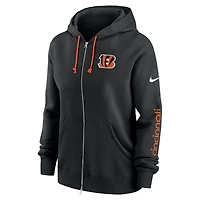 Women's Nike Black Cincinnati Bengals Phoenix Full-Zip Hoodie