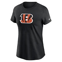 T-shirt Nike noir pour femme avec logo principal des Bengals de Cincinnati