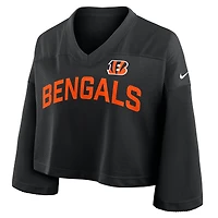 Maillot court Nike noir Cincinnati Bengals Primetime en maille Dri-FIT pour femme
