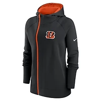Sweat à capuche et manches raglan Nike Cincinnati Bengals Primetime pour femme, noir