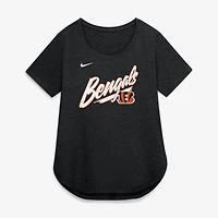 Women's Nike Black Cincinnati Bengals Primetime Tri-Blend T-Shirt