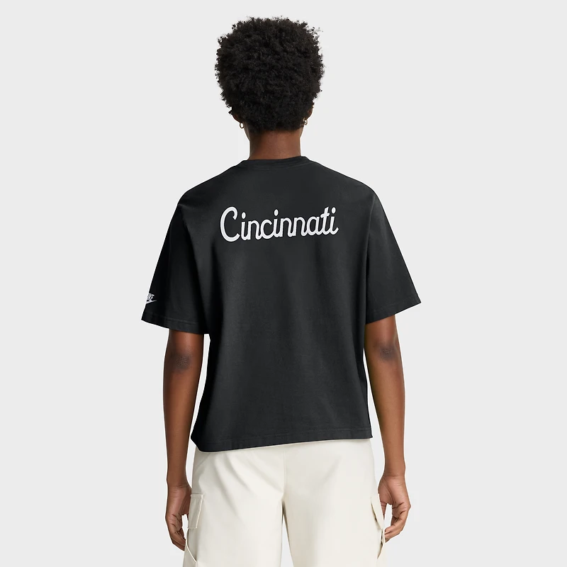 Women's Nike Black Cincinnati Bengals Rewind Pocket Boxy T-Shirt