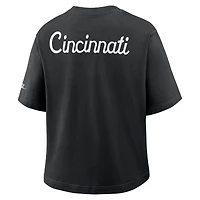 Women's Nike Black Cincinnati Bengals Rewind Pocket Boxy T-Shirt