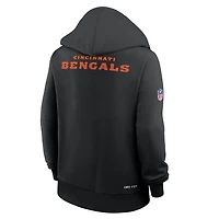 Sweat à capuche Nike noir Cincinnati Bengals Sideline Standard Issue Initial Home Dri-FIT pour femme
