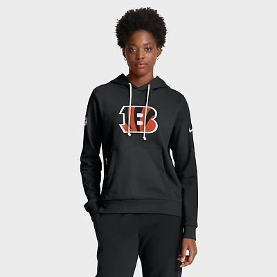 Women's Nike Black Cincinnati Bengals Sideline Standard Issue Initial Home Dri-FIT Hoodie
