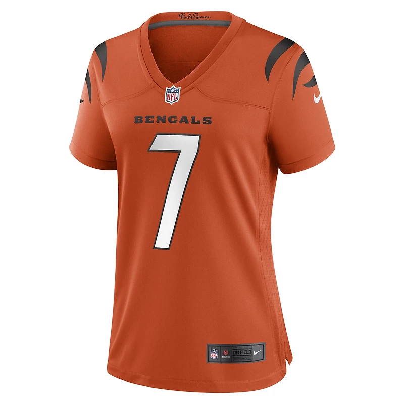 Maillot de match retraité Nike Boomer Esiason orange pour femme des Bengals Cincinnati