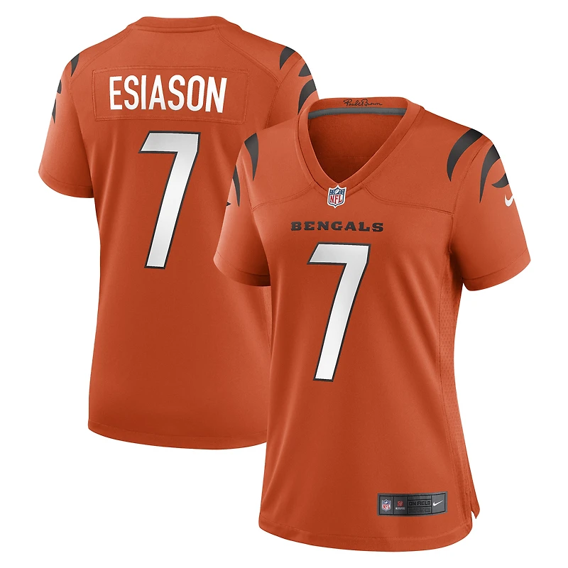 Maillot de match retraité Nike Boomer Esiason orange pour femme des Bengals Cincinnati