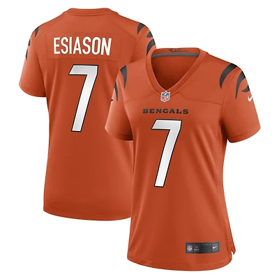Maillot de match retraité Nike Boomer Esiason orange pour femme des Bengals Cincinnati