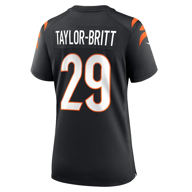 Maillot Nike Cam Taylor-Britt pour femme, noir, joueur de match des Bengals Cincinnati