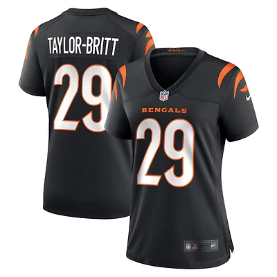 Maillot Nike Cam Taylor-Britt pour femme, noir, joueur de match des Bengals Cincinnati