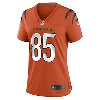 Maillot de match retraité Nike Chad Johnson orange pour femme des Bengals Cincinnati