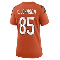 Maillot de match retraité Nike Chad Johnson orange pour femme des Bengals Cincinnati