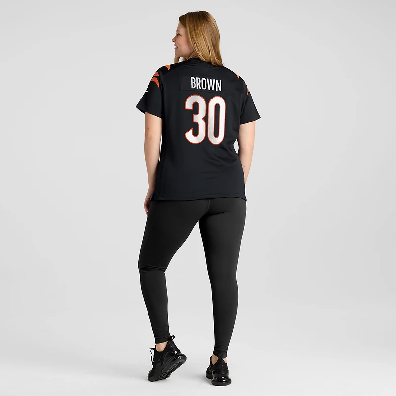 Maillot de match l'équipe Nike des Bengals Cincinnati noir pour femme