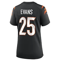 Maillot de match Nike Chris Evans des Bengals Cincinnati noir pour femme
