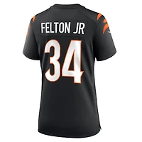 Maillot de match l'équipe Nike Demetric Felton Jr. noir pour femme des Bengals Cincinnati