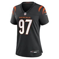 Maillot de match Nike Dexter Lawrence II noir pour femme, Cincinnati Bengals