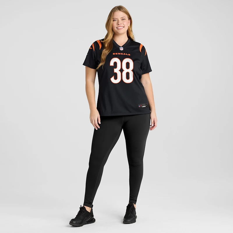 Women's Nike DJ Ivey  Black Cincinnati Bengals Team Game Jersey