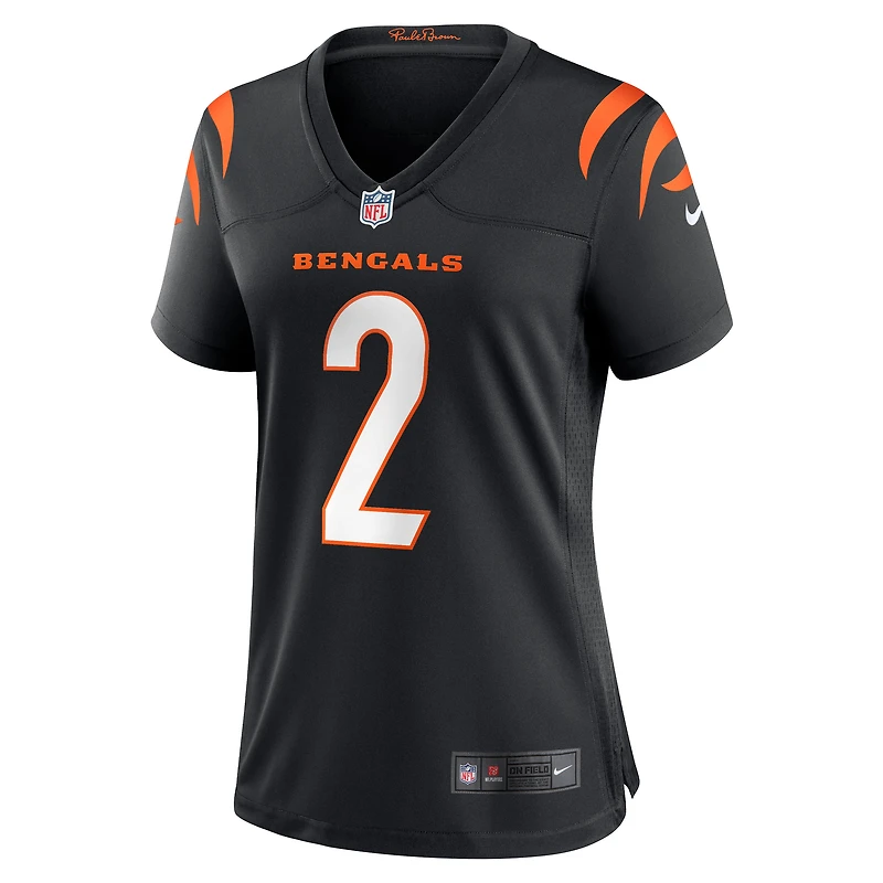 Maillot de match Nike Evan McPherson noir des Bengals Cincinnati pour femme