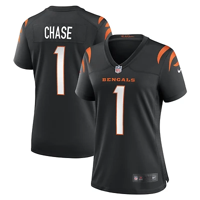Maillot de match Nike Ja'Marr Chase pour femme, noir, Cincinnati Bengals