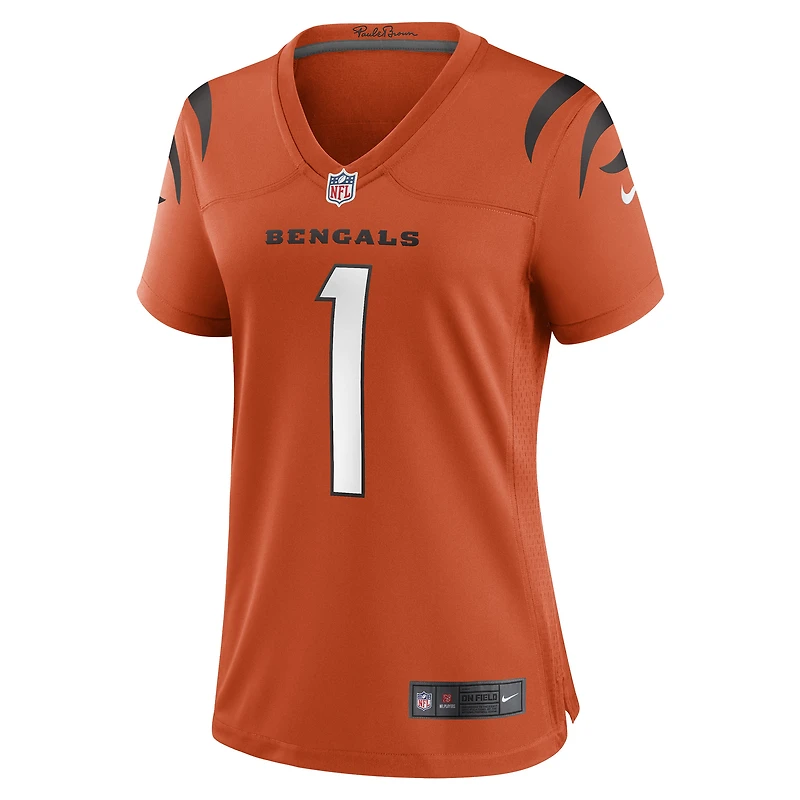 Maillot de match alternatif Nike Ja'Marr Chase Orange des Bengals Cincinnati pour femme