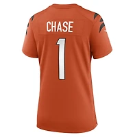 Maillot de match alternatif Nike Ja'Marr Chase Orange des Bengals Cincinnati pour femme