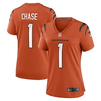 Maillot de match alternatif Nike Ja'Marr Chase Orange des Bengals Cincinnati pour femme