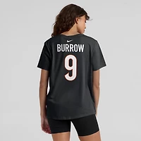 T-shirt Nike Joe Burrow pour femme, noir, nom et numéro du joueur des Bengals de Cincinnati