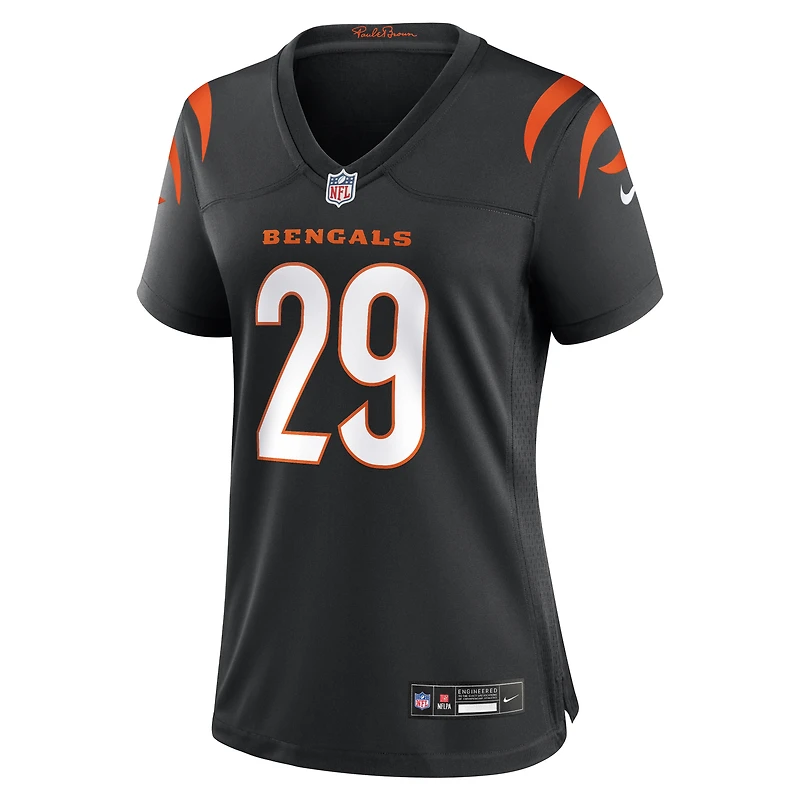 Women's Nike Kyle Dugger  Black Cincinnati Bengals Team Game Jersey